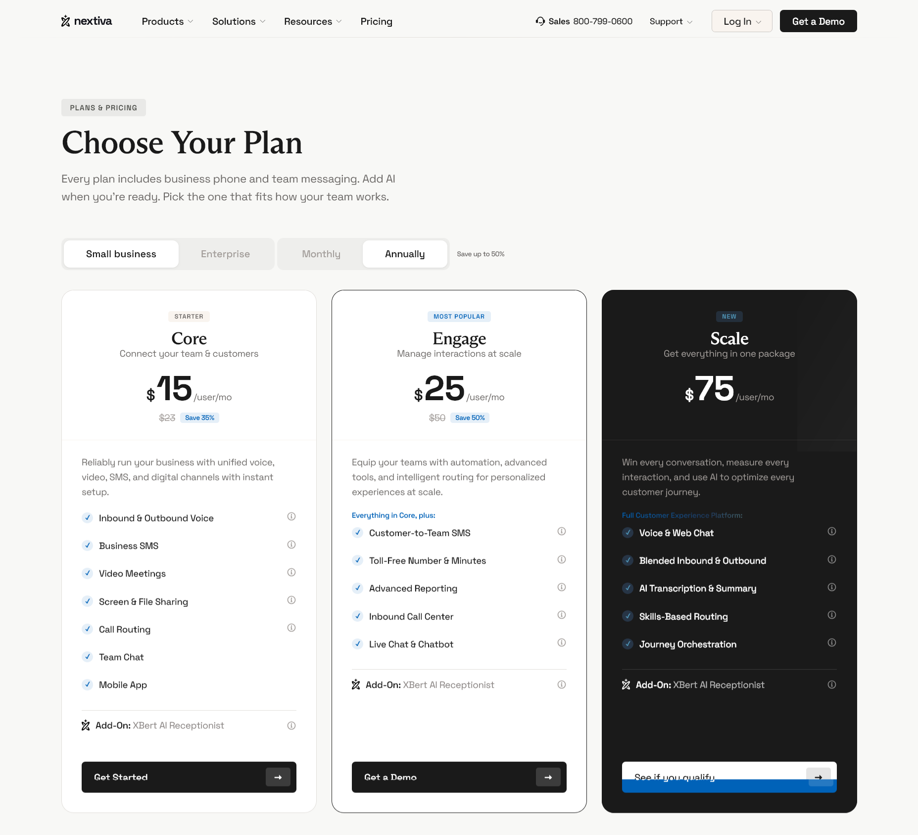 Nextiva business phone pricing