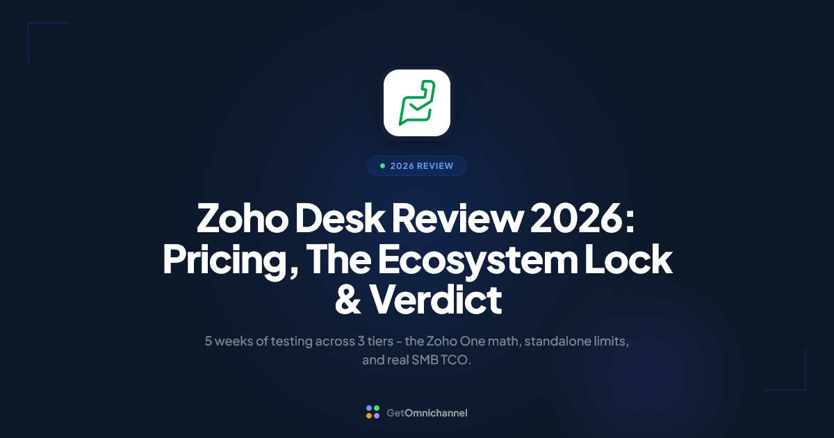 Zoho Desk Review 2026: Pricing, The Ecosystem Lock & Verdict