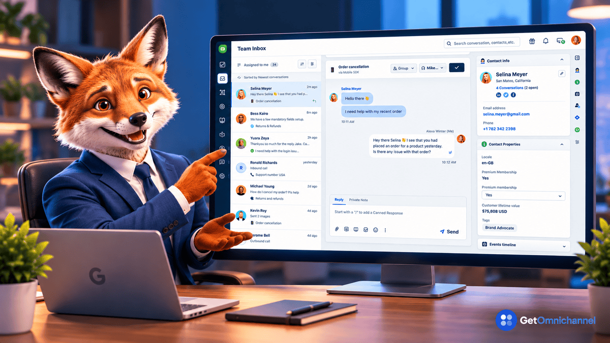 Freshchat team inbox and customer support dashboard