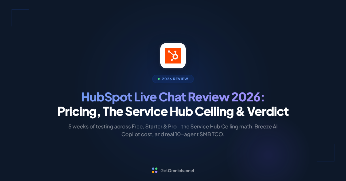 HubSpot Live Chat Review 2026: The Service Hub Ceiling From $20 Starter to $100 Pro