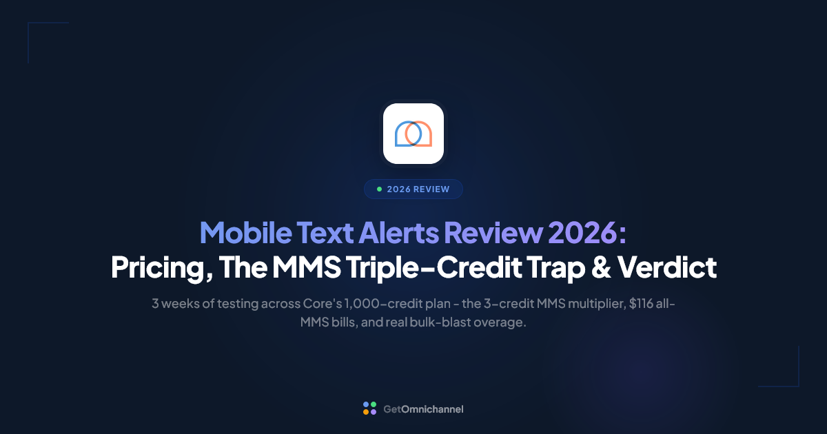 Mobile Text Alerts Review 2026: Pricing, The MMS Triple-Credit Trap & Verdict