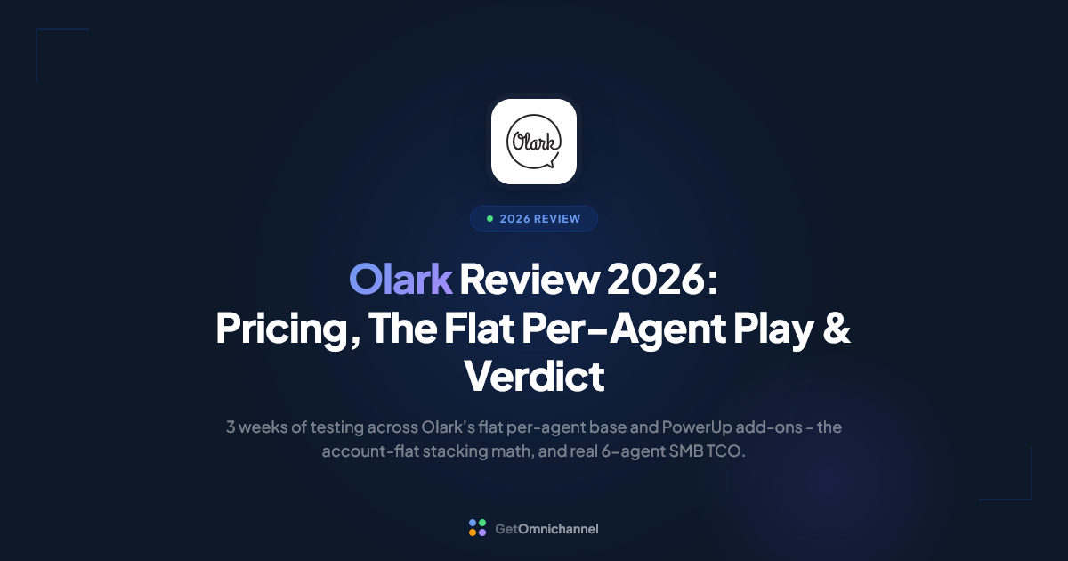 Olark Review 2026: Pricing, The Flat Per-Agent Play & Verdict