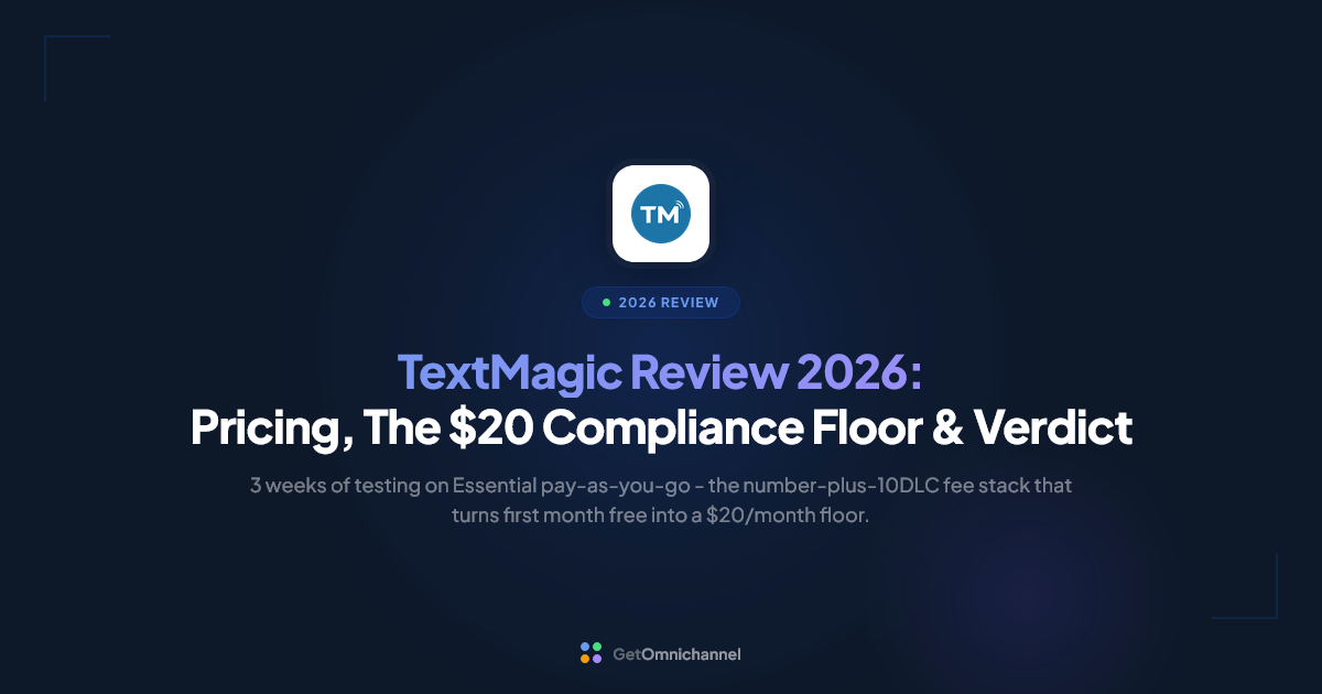TextMagic Review 2026: Pricing, The $20 Compliance Floor & Verdict