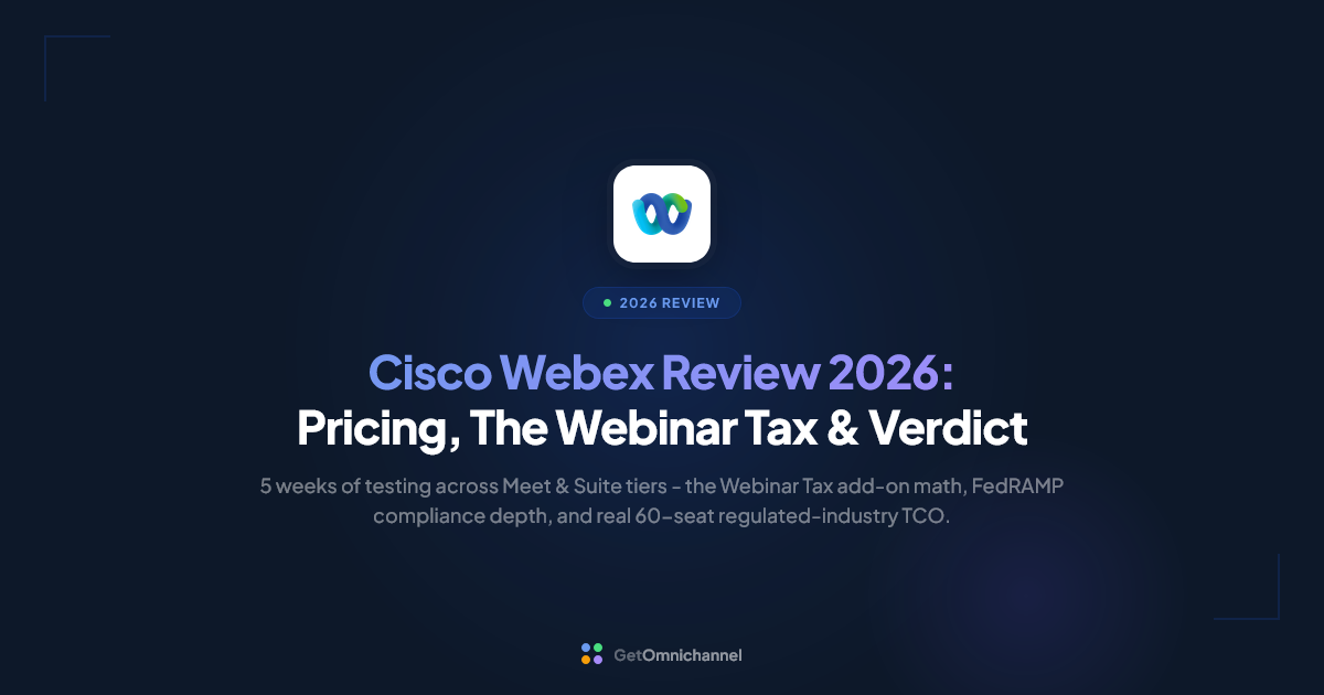 Cisco Webex Review 2026: Pricing, The Webinar Tax & Verdict