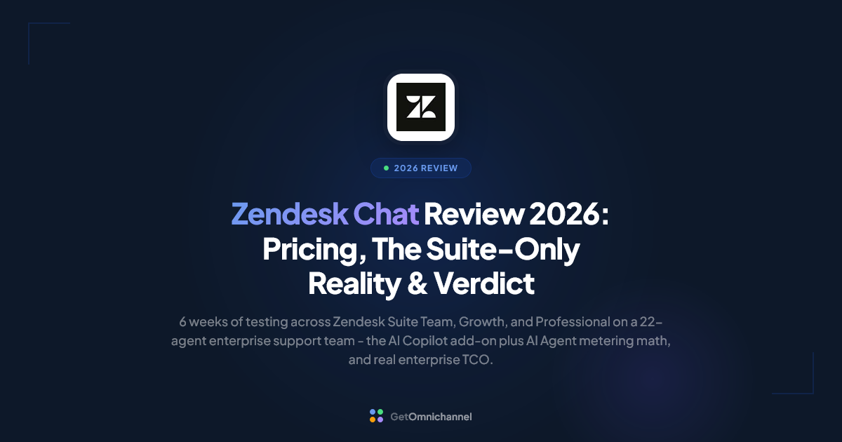 Zendesk Chat Review 2026: Pricing, The Suite-Only Reality & Verdict
