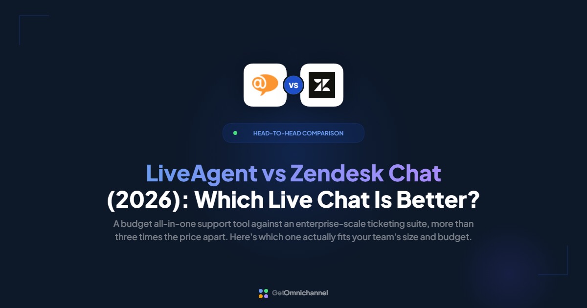 LiveAgent vs Zendesk Chat (2026): Which Live Chat Is Better?
