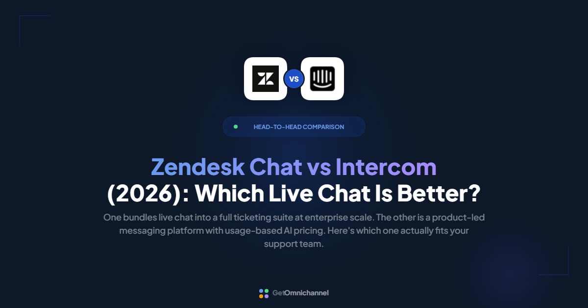 Zendesk Chat vs Intercom (2026): Which Live Chat Is Better?